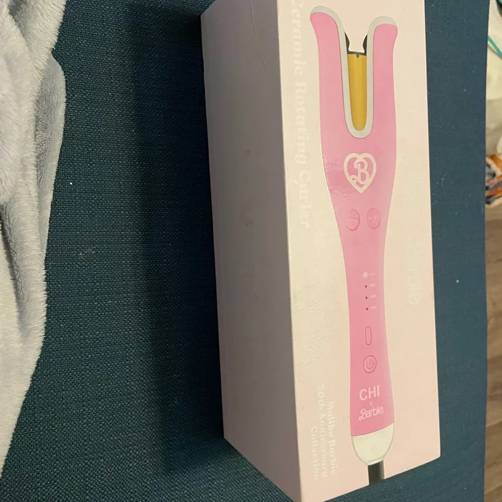New Chi X Barbie 1” Ceramic Rotating Curler Pink 50th Anniversary Collection